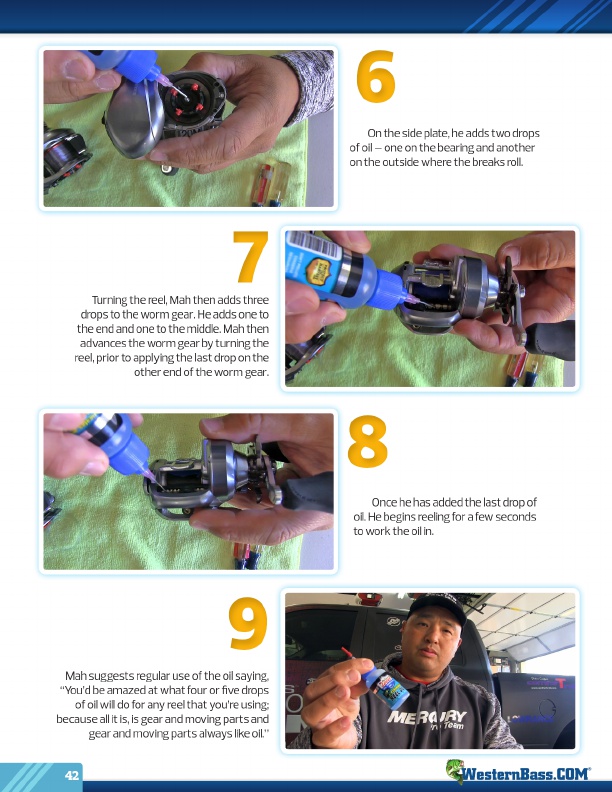 step by step instruction for reel maintenace